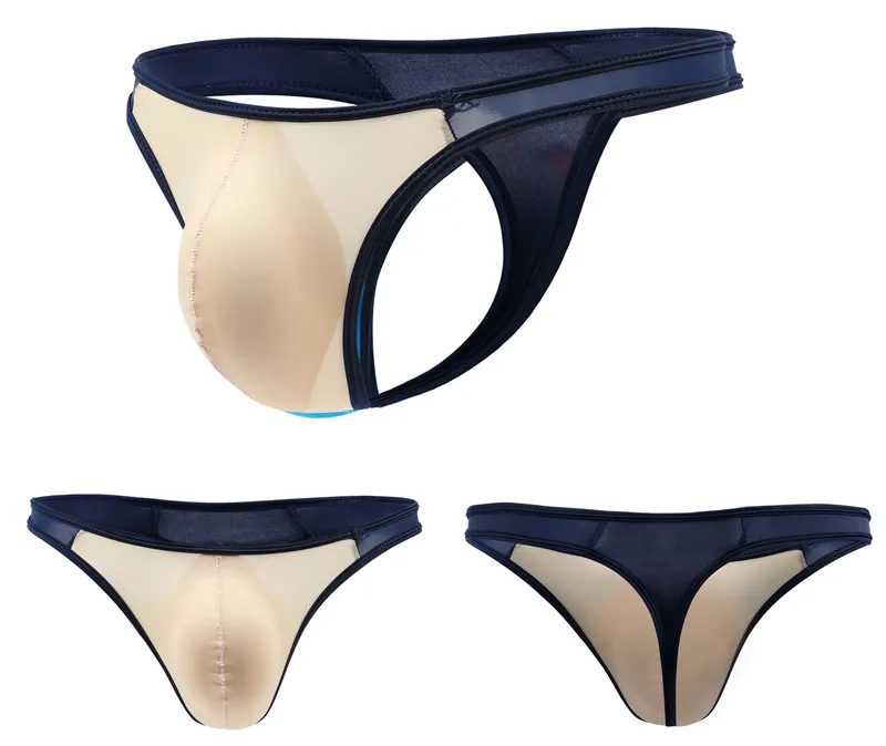 8PCS Men's Briefs Sexy Ice Silk Low Waist  Bikini Underpants Mens Briefs Underwear Men Sexy Underwear U Convex Thong Pantie