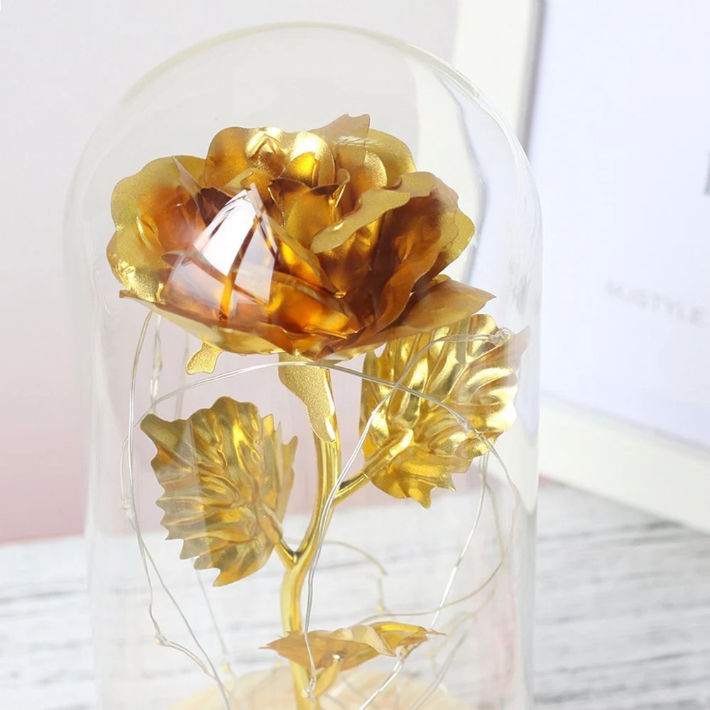

Enchanted Beauty Rose LED Light In Flask Beauty and The Beast For Wedding Party Mother's Day Birthday Valentine's Day Gift D30