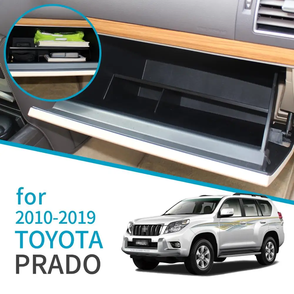 

Car Glove Box Interval Storage Box for Toyota Land Cruiser Prado 150 2010~2018 LC150 J150 FJ150 Accessories Co-pilot storage box