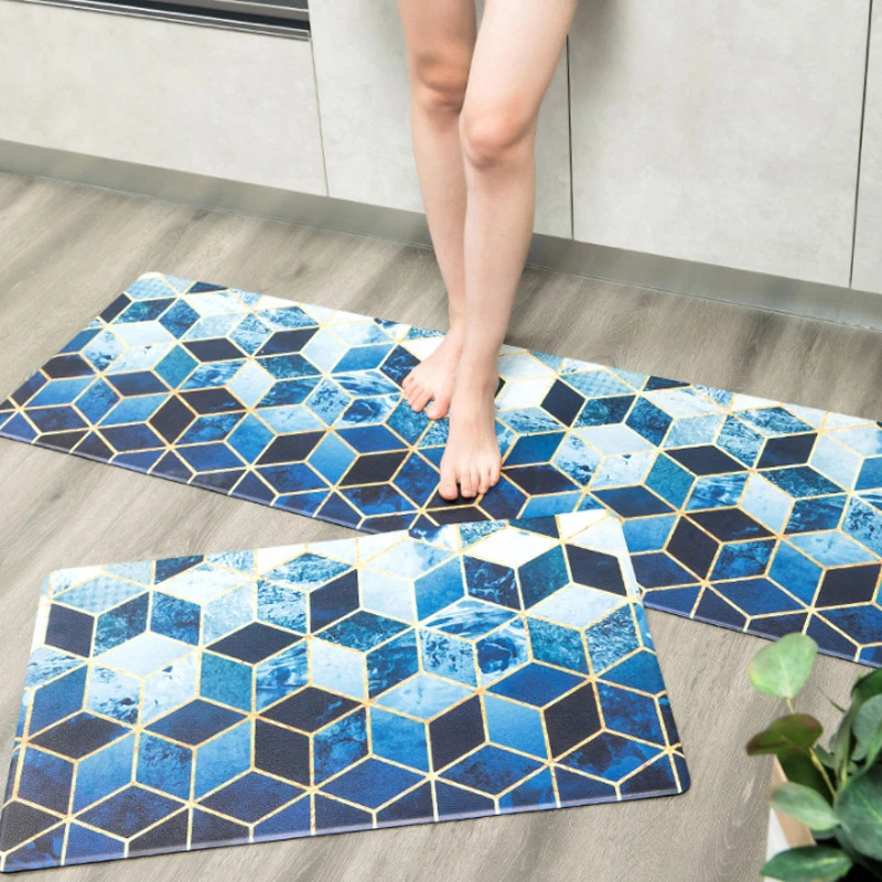 Новый Кухонный коврик водонепроницаемый маслостойкий кухонный из ПВХ кожи