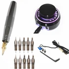 Машинка для перманентного макияжа, мощный ротационный тату-пистолет с машинкой для бровей, губ и головы, RCA, с тату-комплектом Aurora-I