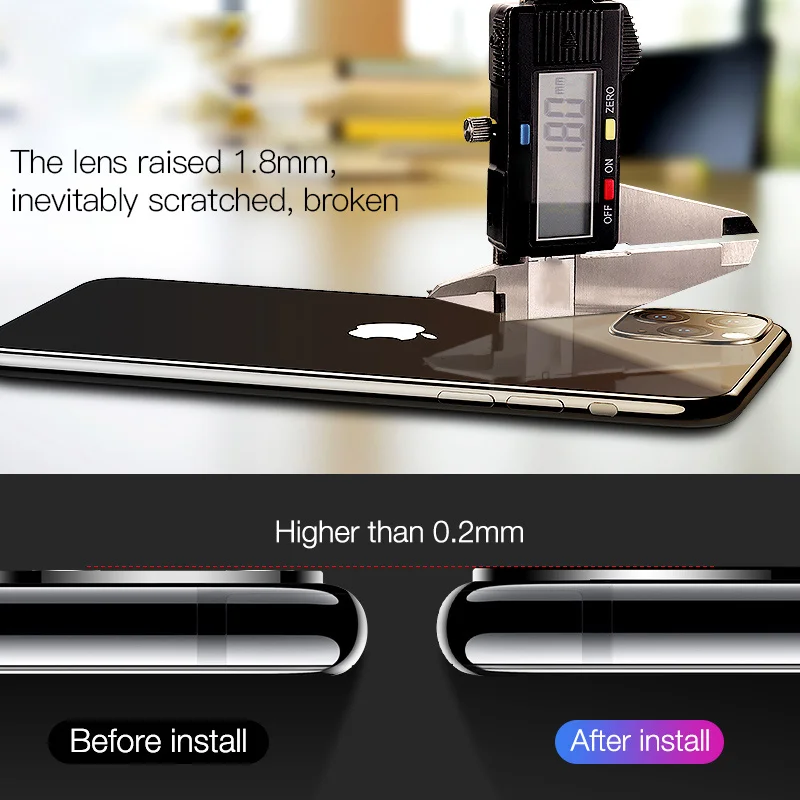 Для iPhone 11 Pro 3D полная задняя крышка защита экрана закаленное стекло пленка