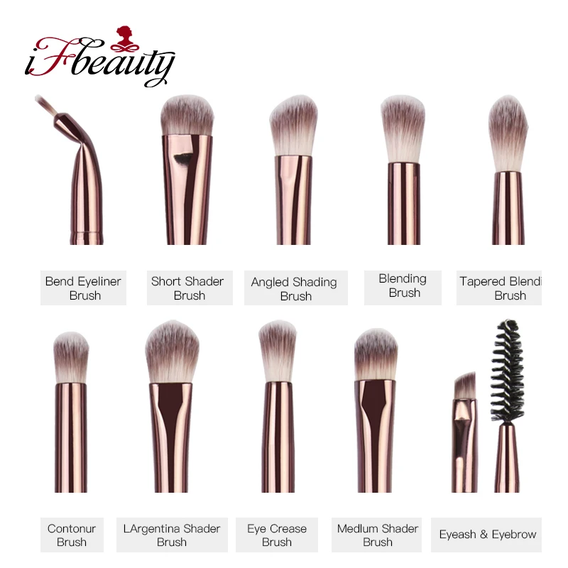 5/12 шт/партия набор кистей для макияжа тени век смешивание подводка глаз ресницы