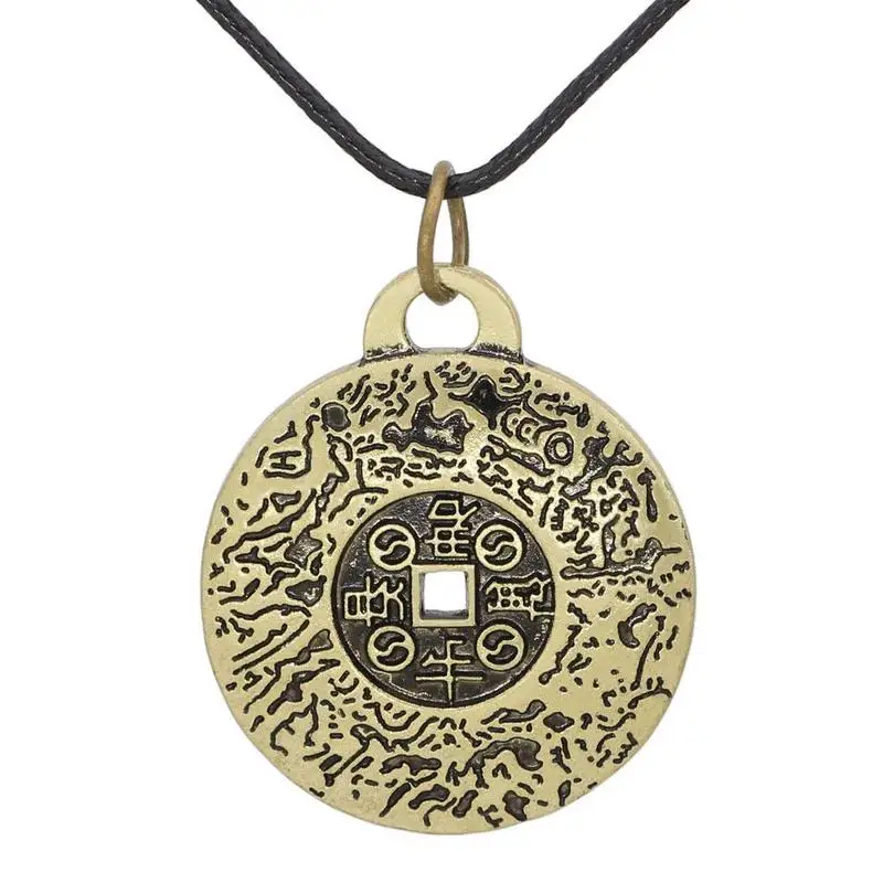Amuleto de dinero para hombre y mujer, collar de amuleto de Feng Shui, joyería de estilo Vintage,