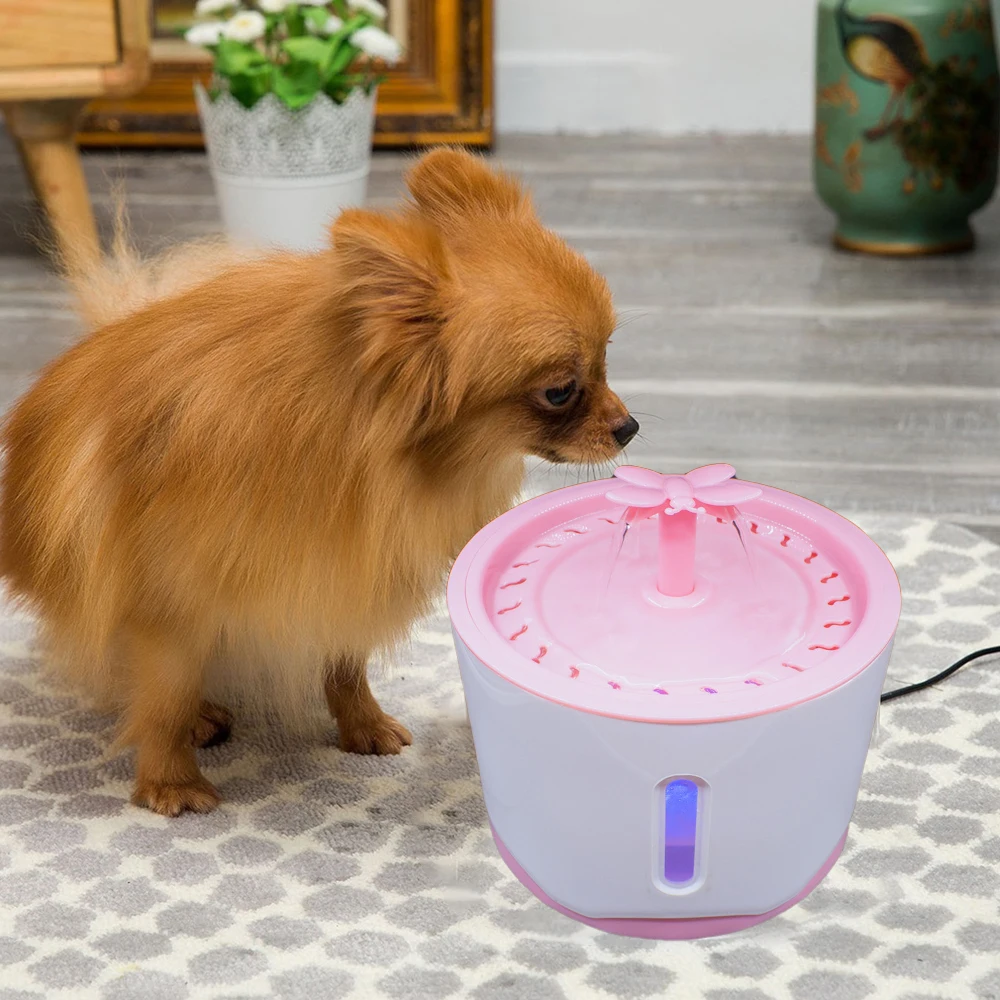 

Automatic Water Fountain LED Electric Mute Water Feeder USB Dog Pet Drinker Bowl Pet Drinking Dispenser For Dog