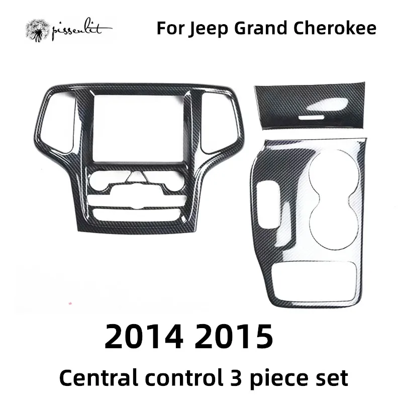 Карбоновая Передняя Центральная панель панели для Jeep Grand Cherokee 2018 2017 2016 2015 2014