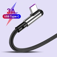 micro usb data cable type c data transmission cable 3a fast charging charger 90 degrees suitable for xiaomi mi 10 samsung s20