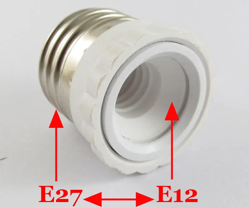 

1pc E27 Male to E12 Female Socket Base LED Halogen CFL Light Bulb Lamp Adapter