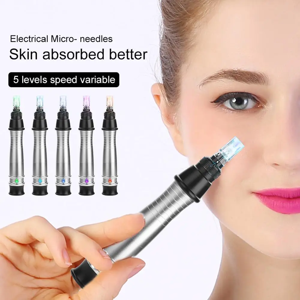 

5Gears 3D Electric Microblading Machine Skin Anti Age Acne Wrinkle Removal MTS Insert 7 LED Color Light Photon Needle Beauty New