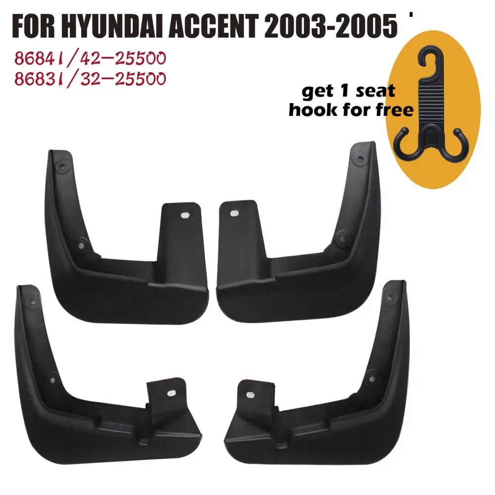 Брызговики для Hyundai Accent 2003 2005 8683125500 брызговики автомобиля 25500 YC101041|Грязезащита| |