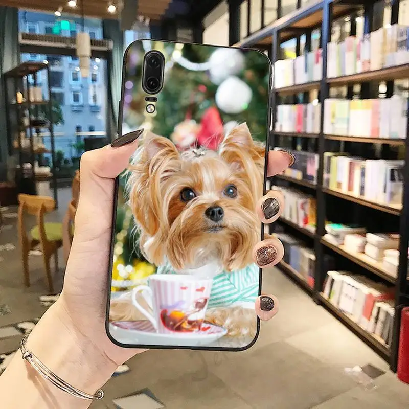 

yorkshire terrier dog cute cartoon animal Phone Case For Huawei honor Mate P 10 20 30 40 i 9 8 pro x Lite smart 2019 nova 5t