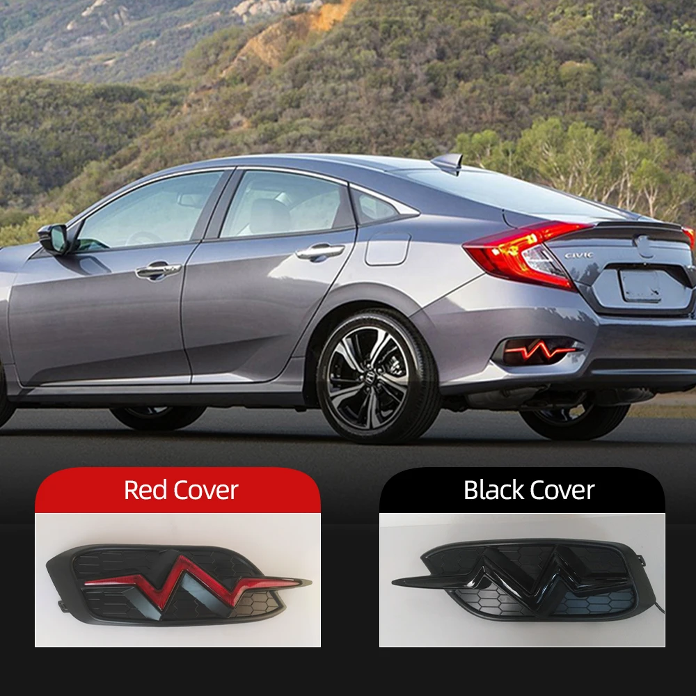 Автомобильная проблесковая для Honda Civic 2016 2017 2018 Светодиодный отражатель задний