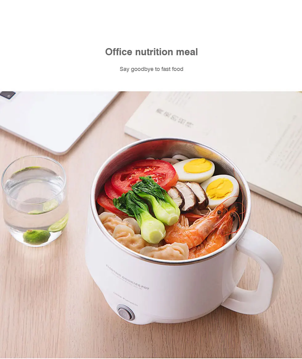 110V/220V Mini Multifunctional Electric Cooking Pot Machine Single/Double Layer Available Rice Cooker Steamed Non-stick coating