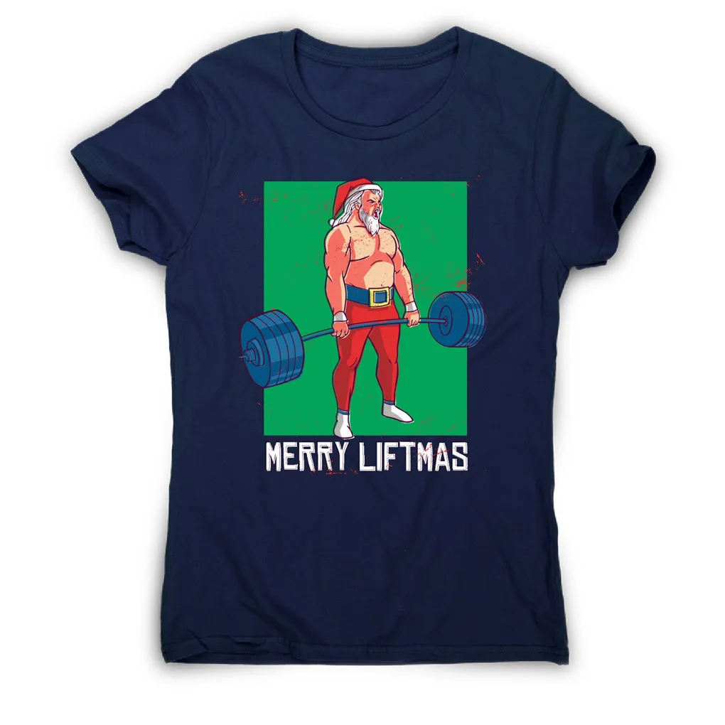 Веселая Рождественская футболка для спортзала Женская Ретро из дышащей ткани