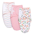 Регулируемое Пеленальное Одеяло для младенцев 0-3 месяцев, пеленка для новорожденных, мягкая Пеленка из органического хлопка для мальчиков и девочек