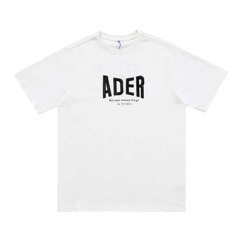 

2021ader Korean Fashion Brand T-shirt Men and Women Loose Street Embroidered Crew Neck Short Sleeve1:1 high copy