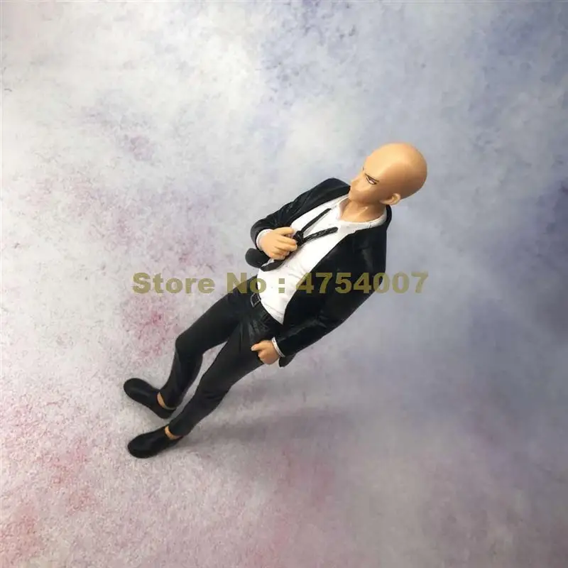 Аниме one punch man Сайтама мастер красивый черный костюм ПВХ экшн фигурка