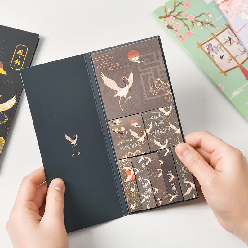 

Chinese Style Post It Sticky Notes Set Kawaii Memo Pads Retro Note Book Stationery Gifts Traveler Journal Planners Office School