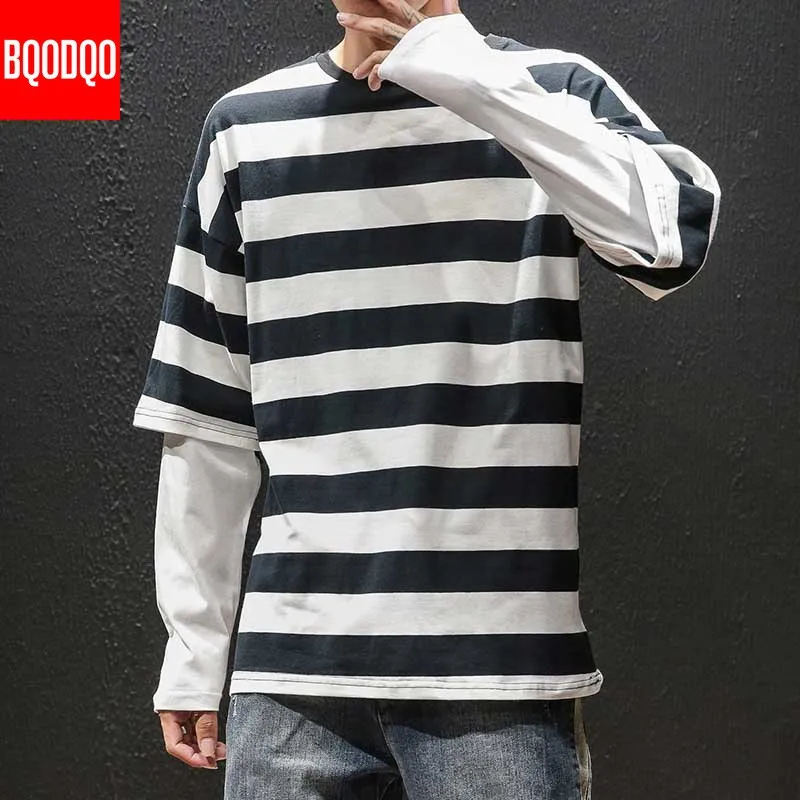 5XL футболка с длинным рукавом для мужчин хип-хоп Повседневная модная хлопковая в