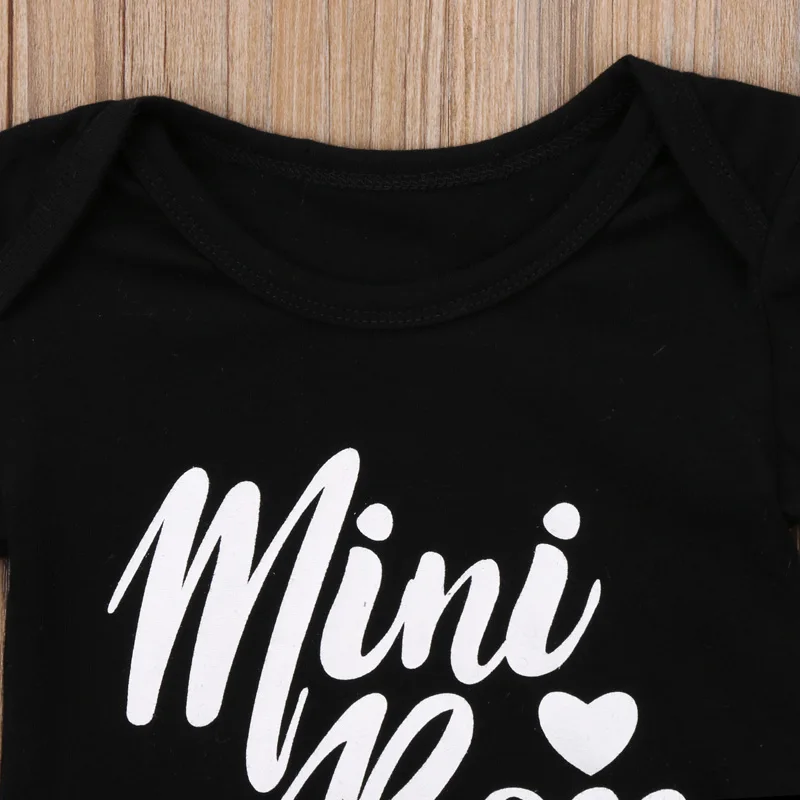 Одежда для малышей с принтом мини Босс Детский комбинезон мальчиков и девочек