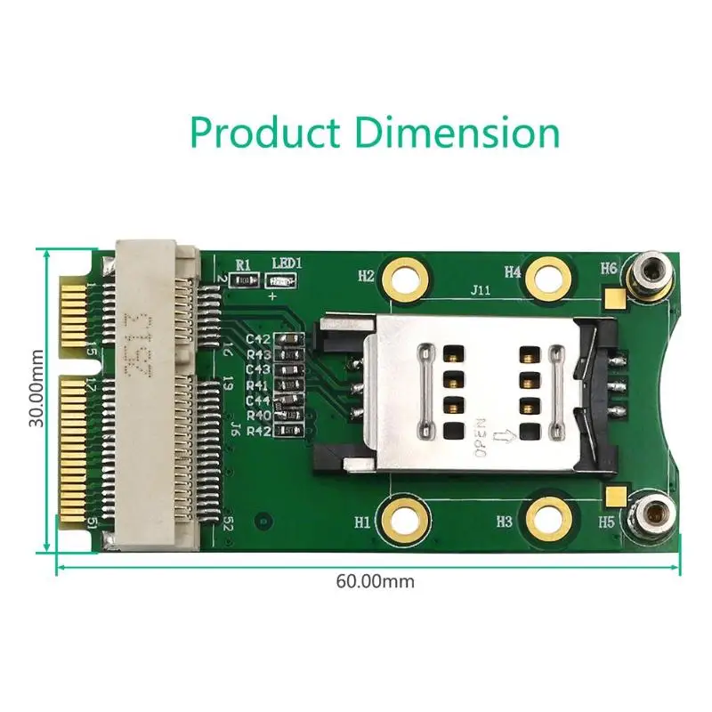 Mini PCI-E Adapter with SIM Card Slot for 3G/4G WWAN HSPA MODEM LTE Mini Card GPS Card for desktop laptop computers