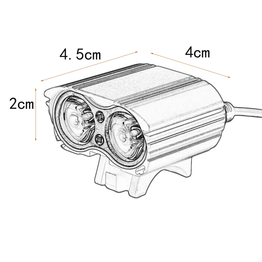 Водонепроницаемый 5000 Лум Led велосипедные светодиодные фары X2 USB яркая передняя