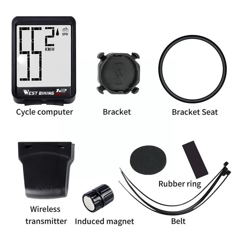 

Multi-function Wireless Waterproof Large-character Code Table Luminous Speedometer For Bicycle Computer 4 Color Can Choose Z7a3