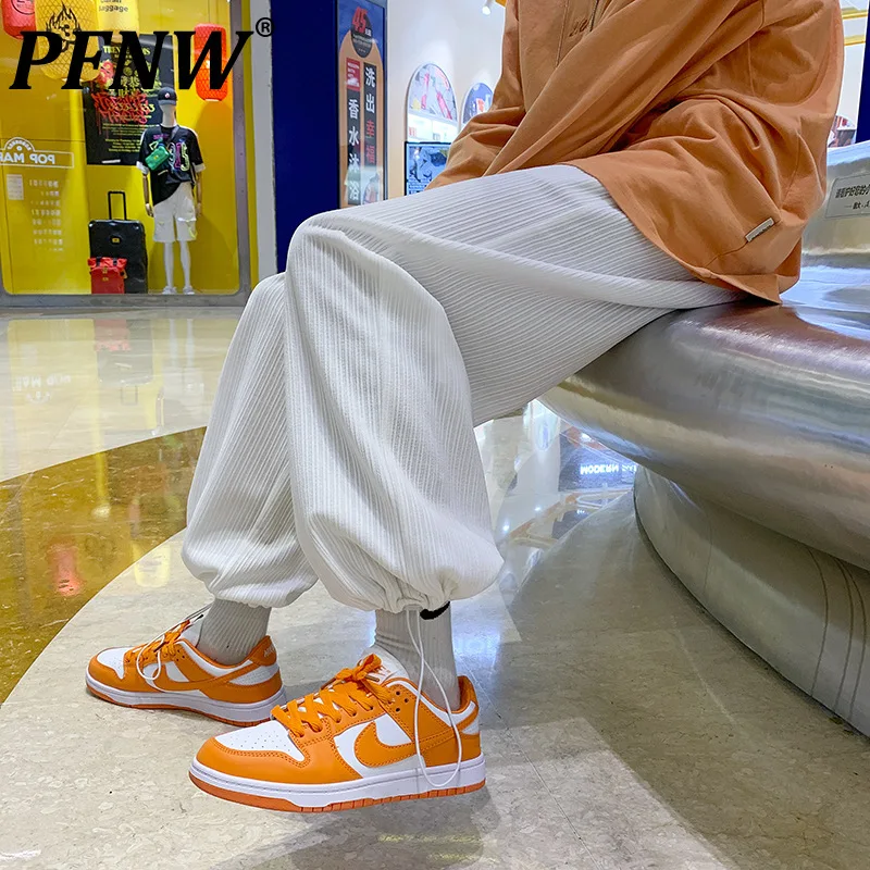 

Мужские вельветовые леггинсы PFNW, Свободные плиссированные уютные штаны, повседневные брюки в Корейском стиле, весна-осень 2021