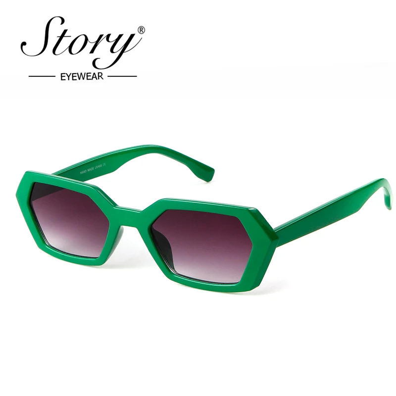 Женские солнцезащитные очки в винтажной зеленой леопардовой оправе STORY 2018