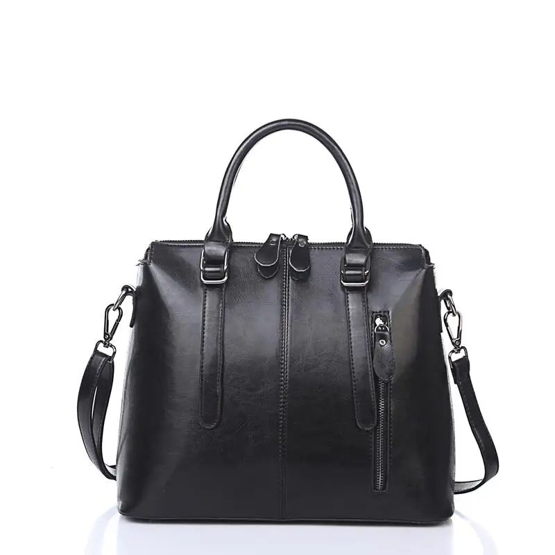 

Big Messenger Bag Women Shoulder Bag Female Bag Ladies Genuine Leather Bags For Women 2021Women Handbags Black
