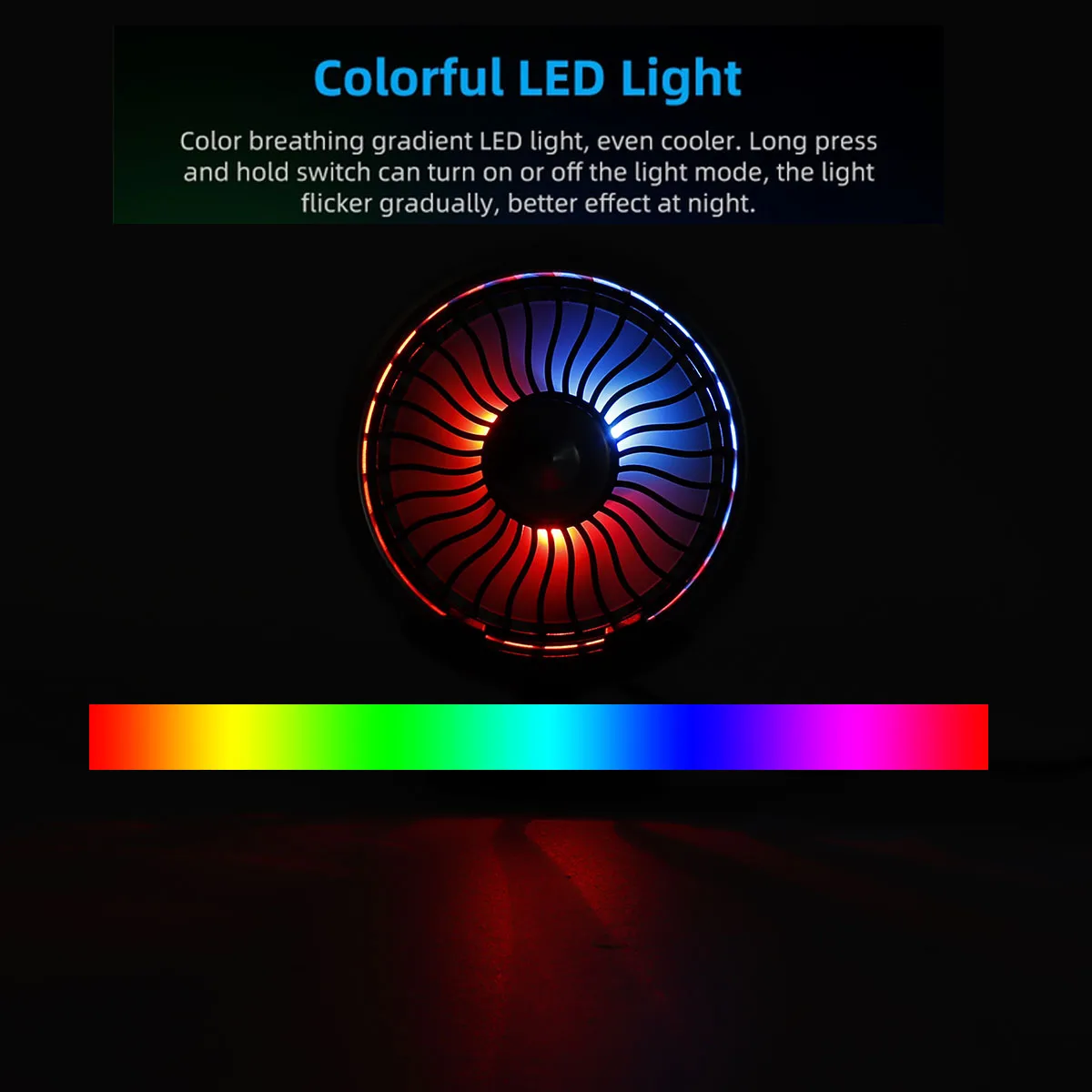 

USB Car Cooling Fan Cup Car Seat Back Single Head Car Fan Universal Large Wind Three Speed Control USB Car Fan For Car Air Outle