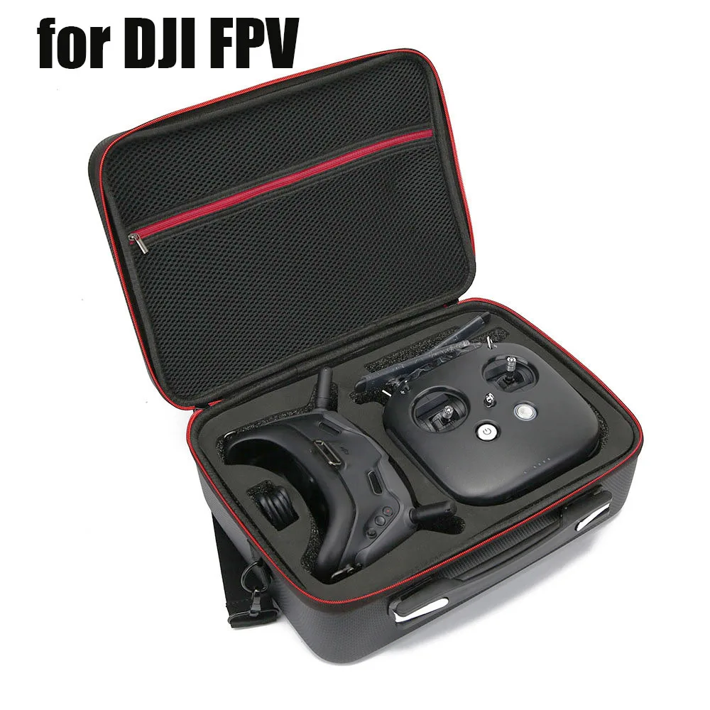 

Portable Travel Carrying Case for DJI FPV System Air Unit FPV Goggles Combo PU Cover Handbag with Shoulder Strap Waterproof Bag