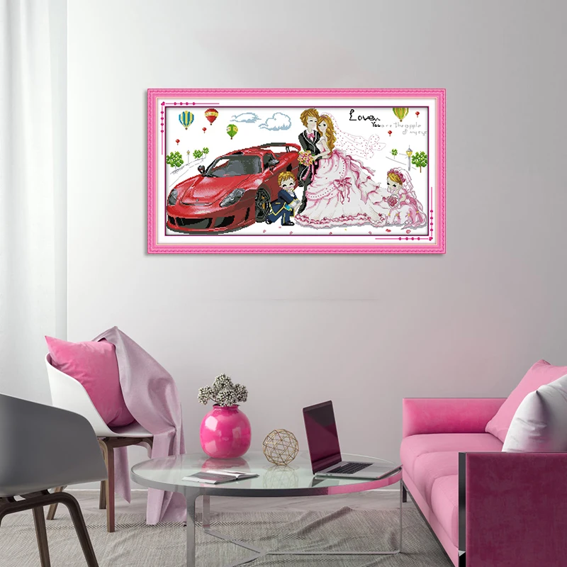 Набор для вышивки крестиком с изображением символов DMC напечатанная ткань Canvas14CT