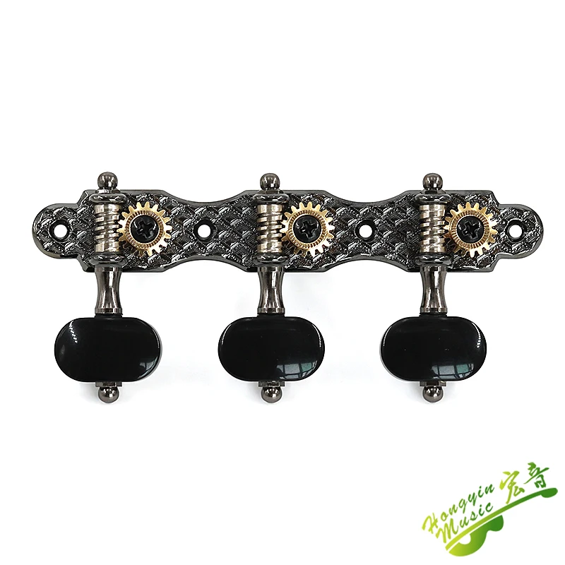 Taiwan classical guitar knobs tri-integrated winder studs quasi black all - metal fittings | Спорт и развлечения