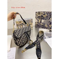 2021 spring and summer new fashion luxury ladies saddle bag classic top quality shoulder bag embroidery handbag bags for women