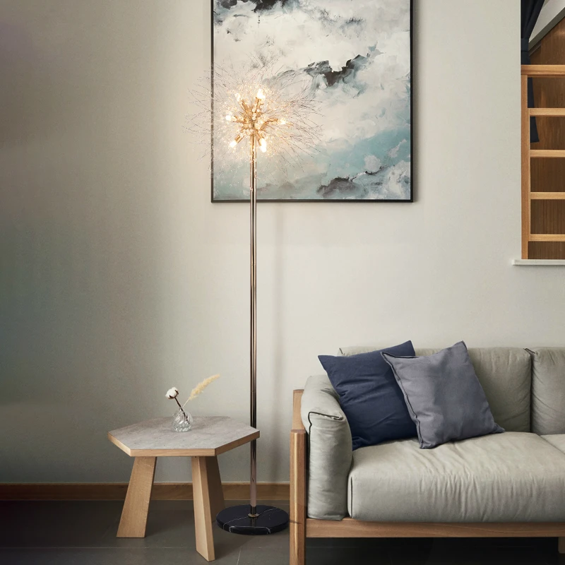Современная простая Хрустальная Напольная Лампа в стиле Ins вертикальная лампа