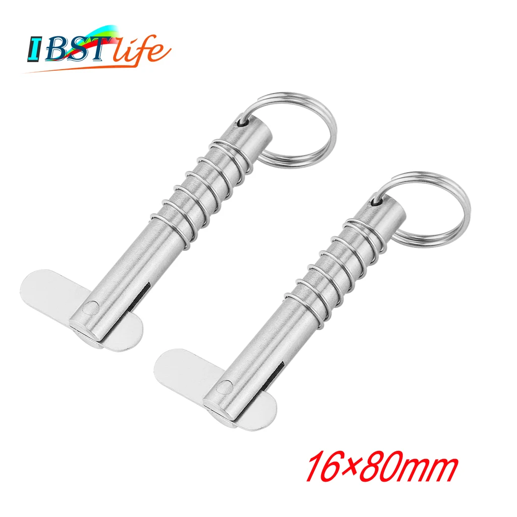 

2 PCS M16*80mm Marine grade stainless steel 316 Boat Quick Release Pin Marine Hardware Deck Hinge Replacement Accessories