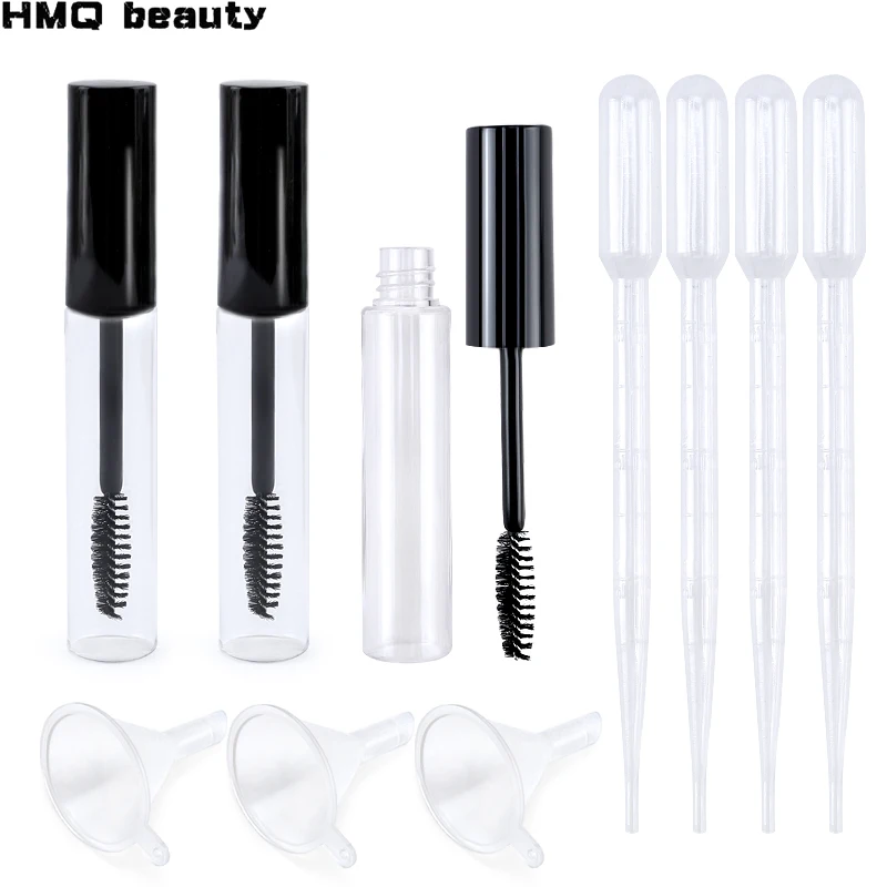 

5/10Pcs 10ML Mascara Tubes Empty Eyelash Cream Refillable Bottles DIY Mascara Container Lash Brush Stick Cosmetics Makeup Sets
