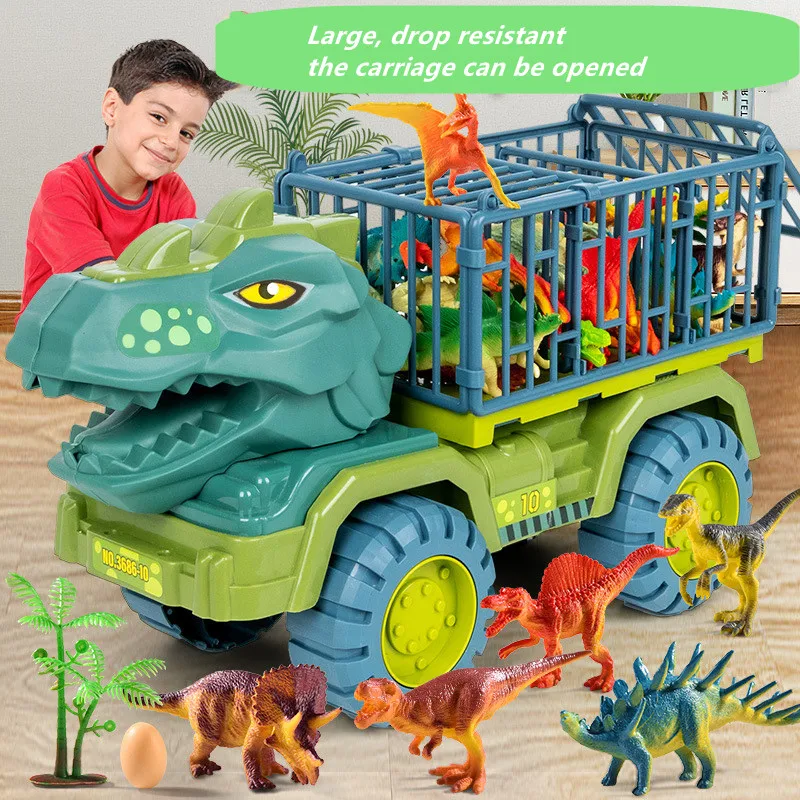 

Автомобиль игрушечный динозавр грузовик транспортный автомобиль негабаритный инерционный кран автомобили Рождественский подарок для дет...