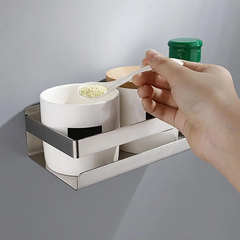 wall shelves bathroom adhesive shower shelf bathroom shelf without drilling shower caddy stainless steel free global shipping