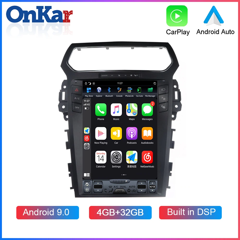 

ONKAR Car Android Multimedia Player For Ford Explorer 2011-2017 Car Vertical Screen Support AHD HDMI DSP CarPlay Bluetooth 5.0