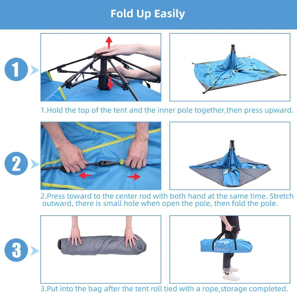 

Hiking Climbing Travel Double Layer Camping Pop UpTent Waterproof Lightweight Large Space 2 Person Easy Setup Tents For Outdoor