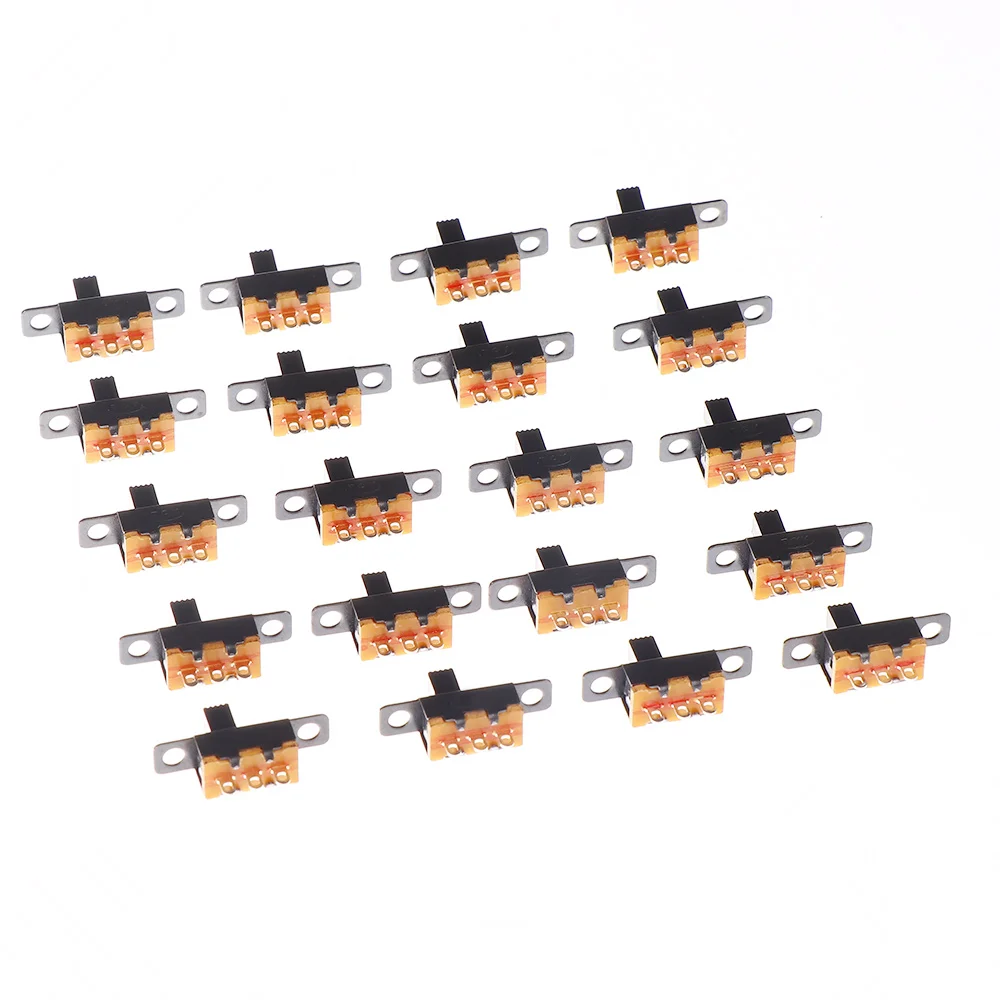 20 шт. 50 в 0 5 а мини размер черный SPDT переключатель слайда для DIY Power Electronic проекты