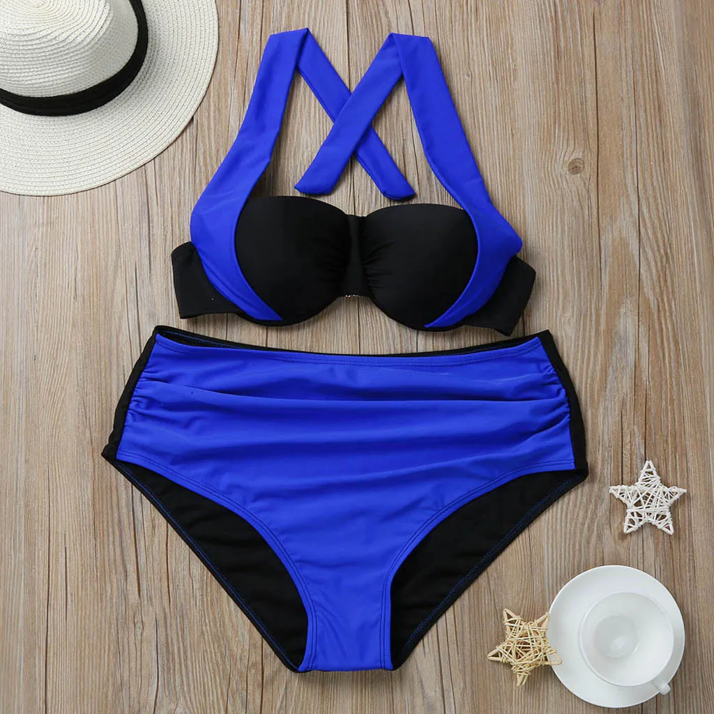 

Bikinis 2020 Sexy Swimwear Two-piece Separate Womens High Waist Padded Push-up Bikini Set Swimsuit Bathing Suit Swimwear