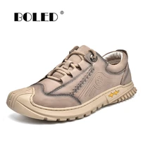 plus size outdoor shoes men genuine leather casual shoes flats soft rubber comfort anti skidding men shoes zapatos hombre