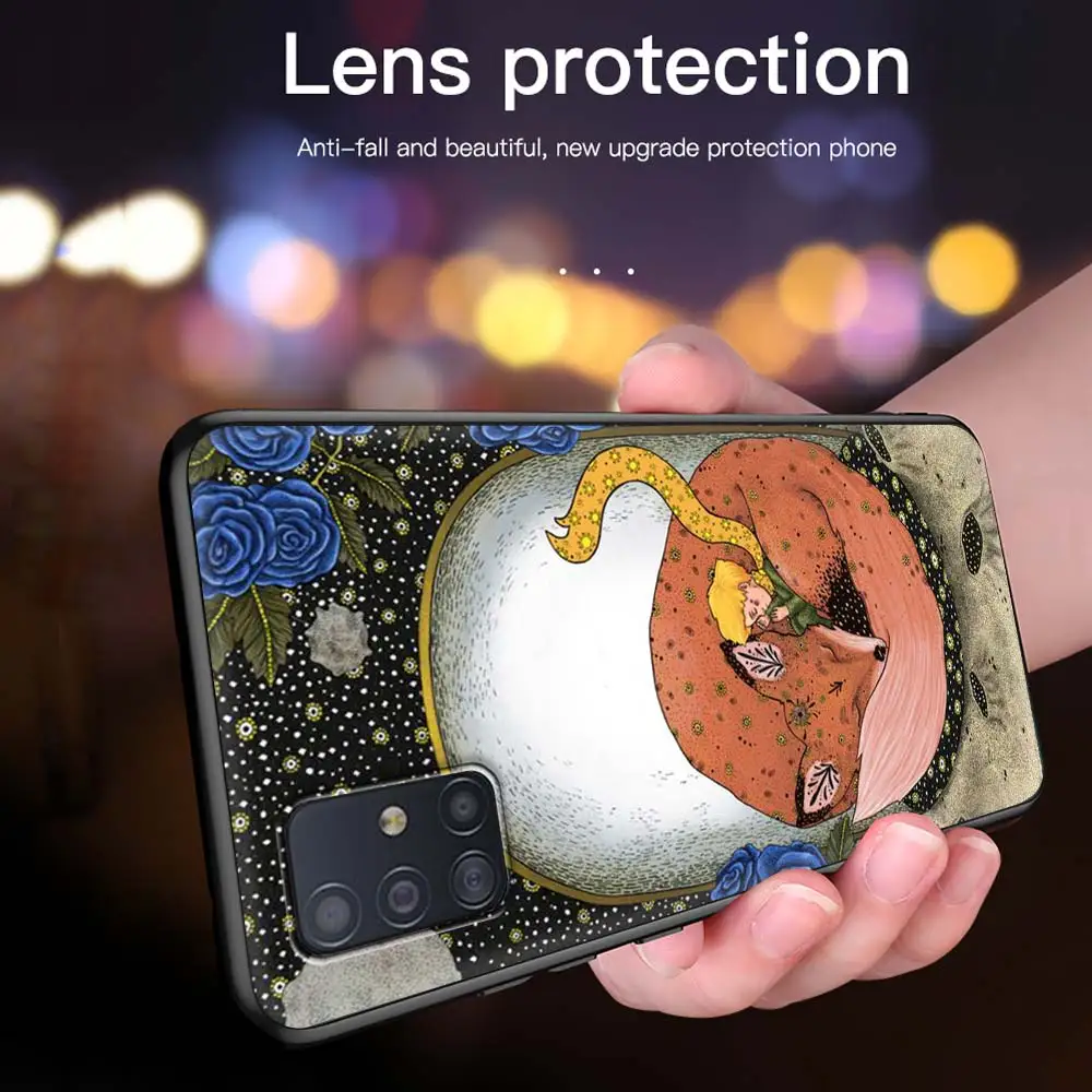 

The Little Prince And Fox Case For Samsung Galaxy A51 A71 A21s A31 M31 A12 A41 A11 A42 5G M51 M30s Casos Black Soft Phone Fundas