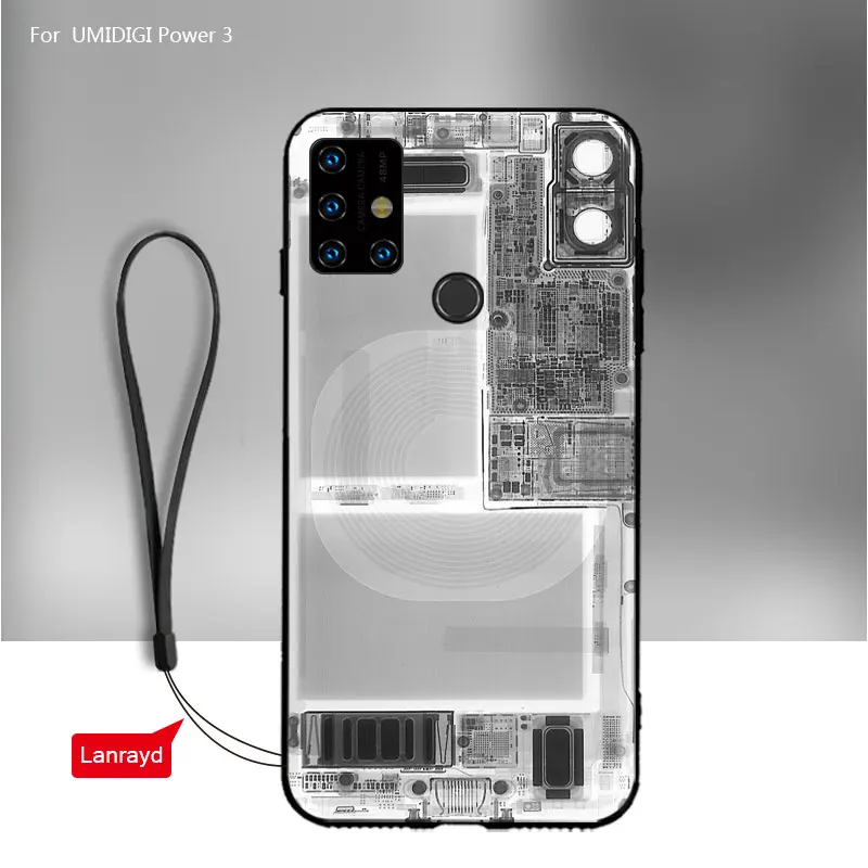 Чехол для UMIDIGI POWER 3 довольно интересный с изображением батареи силиконовый