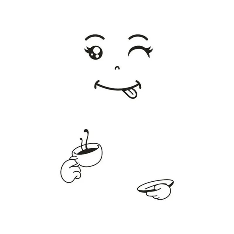 Coffee cup Магнит на холодильник, магнит на холодильник, милый стикер на холодильник, счастливое вкусное лицо, кухонная стенка холодильника, стикер s Art, милый смайлик, стикер на стену s - Цвет: Coffee cup