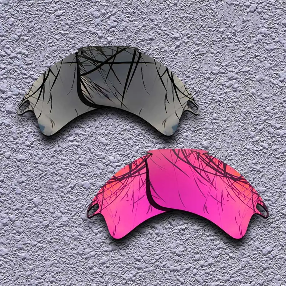 Black-Purple Red 2 Pairs Polarized Replacement Lenses for Oakley Fast Jacket XL Sunglasses- Multiple Choices - Цвет линз: Black-Purple Red