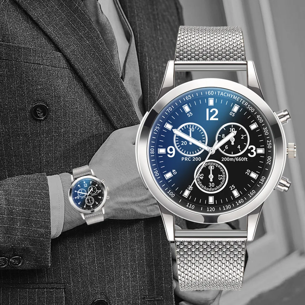 

Reloj Hombre High-Grade Men Watches Luxury Mesh Strap Male Watch Quartz Wristwatches Top Brand Men Watch Relogio Masculino #W